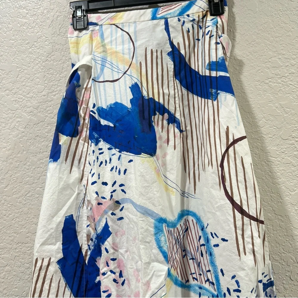 COS Midi Skirt Abstract Print Asymmetrical Artsy Unique Size 2